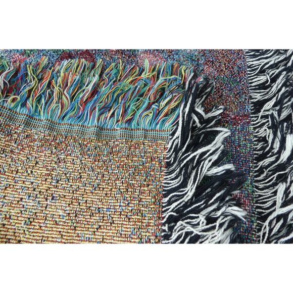 NWT Tapestry Angel of Love Throw Blanket Lena Liu 50X60 Fringed Roses Garden - Picture 7 of 8